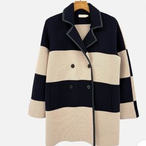 Tory Burch Nautical Colorblock Pea Coat